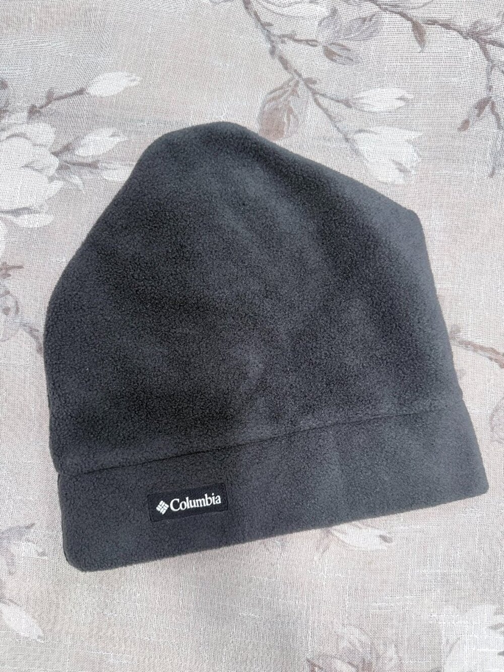 Columbia Fleece Beanie Hat L/XL Black Charcoal Unisex 2000s Outdoor Winter